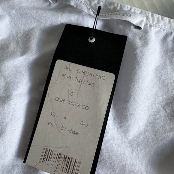 Elemente Clemente White Cotton Sleeveless Top "Stacy", Size 4 - Picture 3 of 10